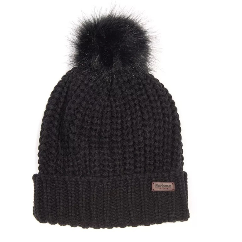 Barbour women knit wool Pom Pom hat saltbourn beanie